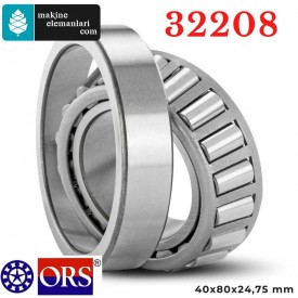 32208 ORS Konik Makaralı Rulman  40x80x24,75 mm 40*80*24,75 mm